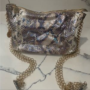 Rare Gorgeous Stella McCartney iridescent snake gold chain crossbody